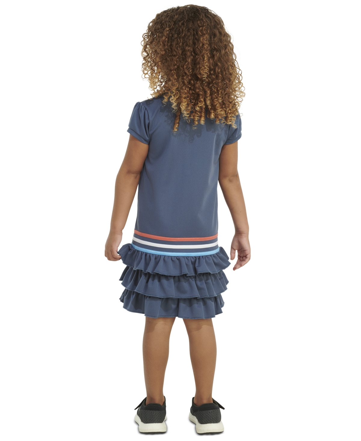 adidas Little & Toddler Girls Short-Sleeve Ruffled Polo Dress