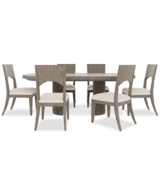 Frandlyn 7pc Dining Set Rectangular Table 6 Side Chairs Macy s