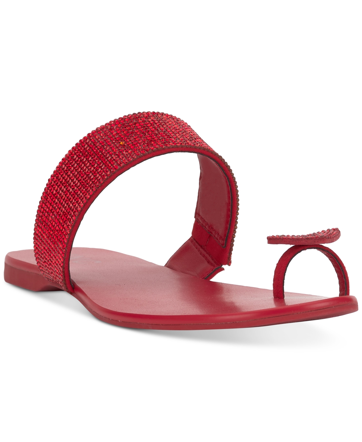 Inc International Concepts Women's Gavena Flat Sandals, Created For Macy's In Red Heart