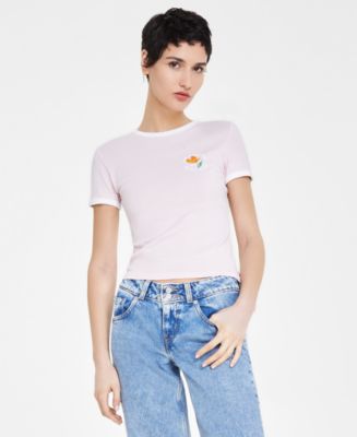 売れ筋商品|||リーバイス Tシャツ トップス レディース Women's Graphic Rickie Cotton Ringer T-Shirt Authentic Box Tab Dusty Blue Levi's Women's Graphic Rickie Cotton Ringer T-Shirt - Macy's