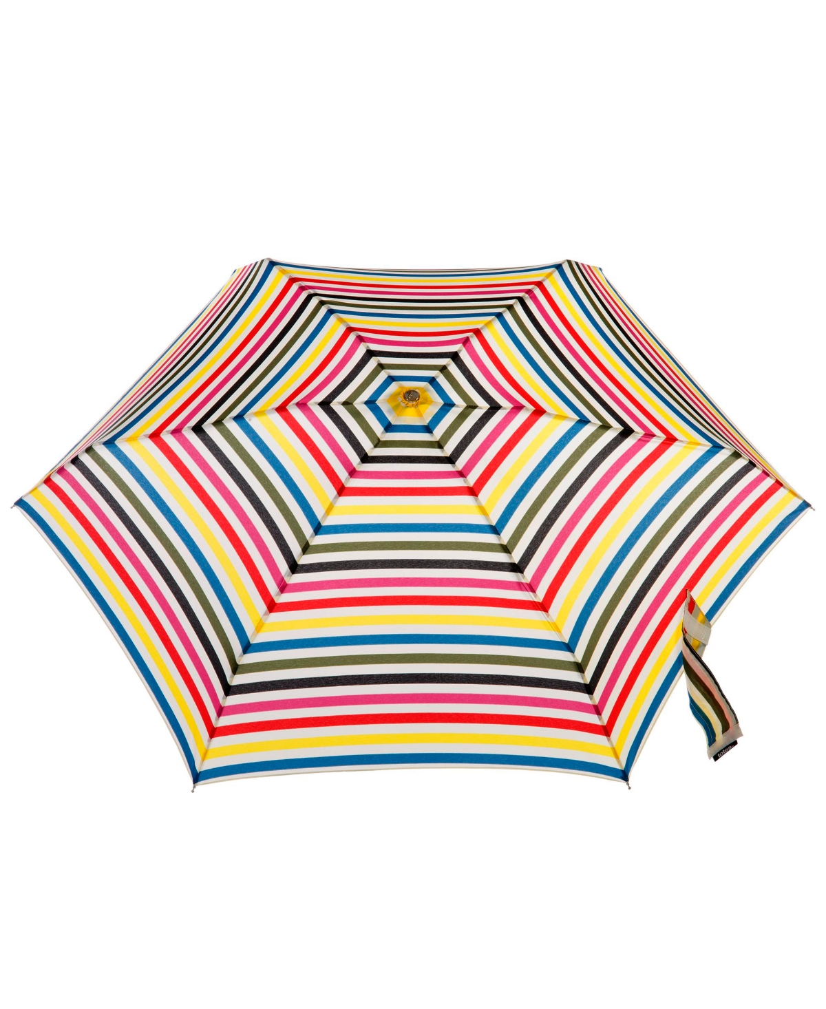 Shop Totes Water Repellent Mini Folding Umbrella In Lemonade