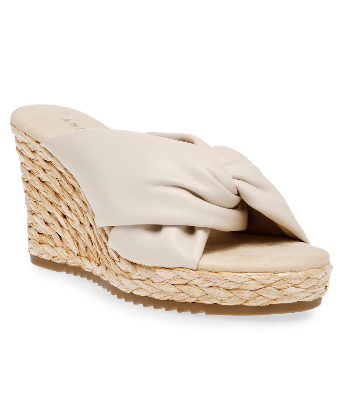 Anne Klein Women's Weslie Espadrille Wedge Sandals In Off White Smooth