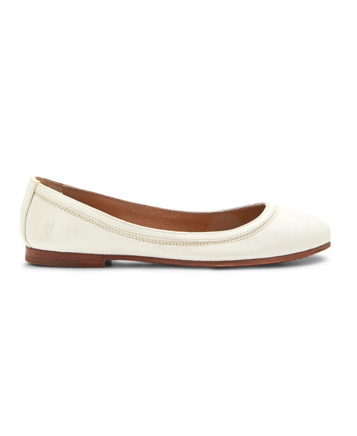 Frye Women's Carson Leather Ballet Flats - White -Waxy Leather