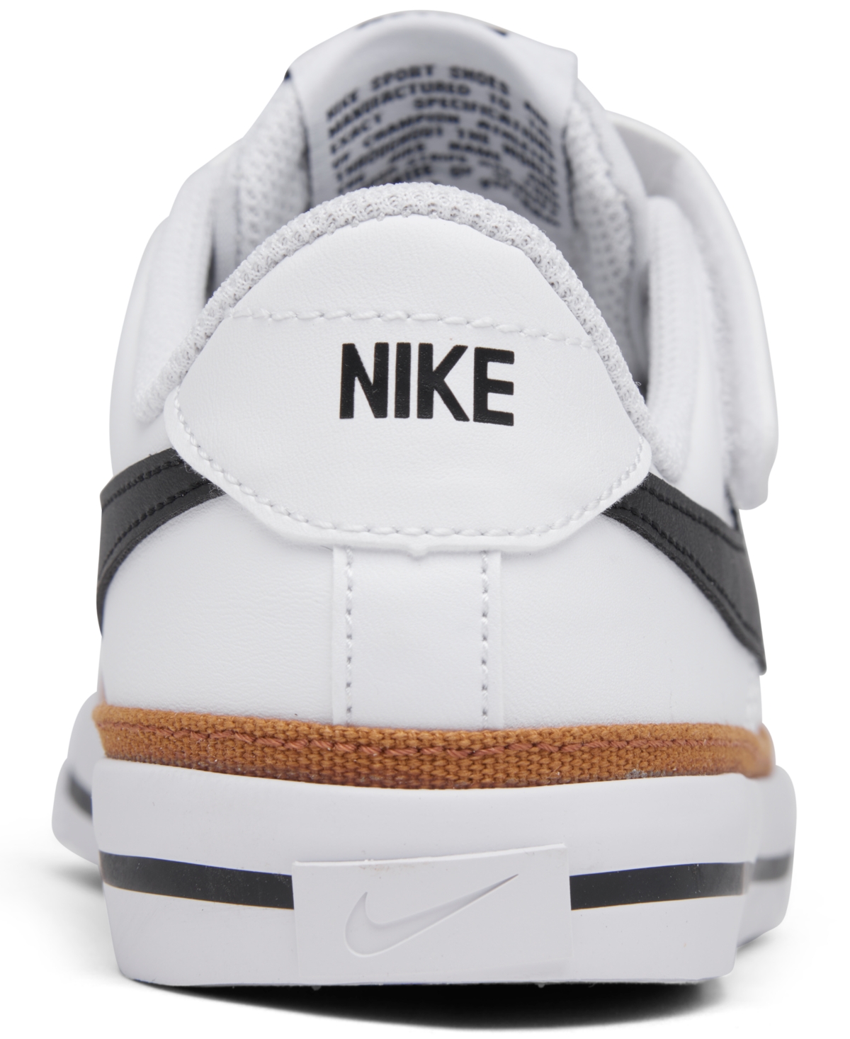Nike Little Kids Court Legacy Adjustable Strap Closure Casual Sneakers from Finish Line - Black