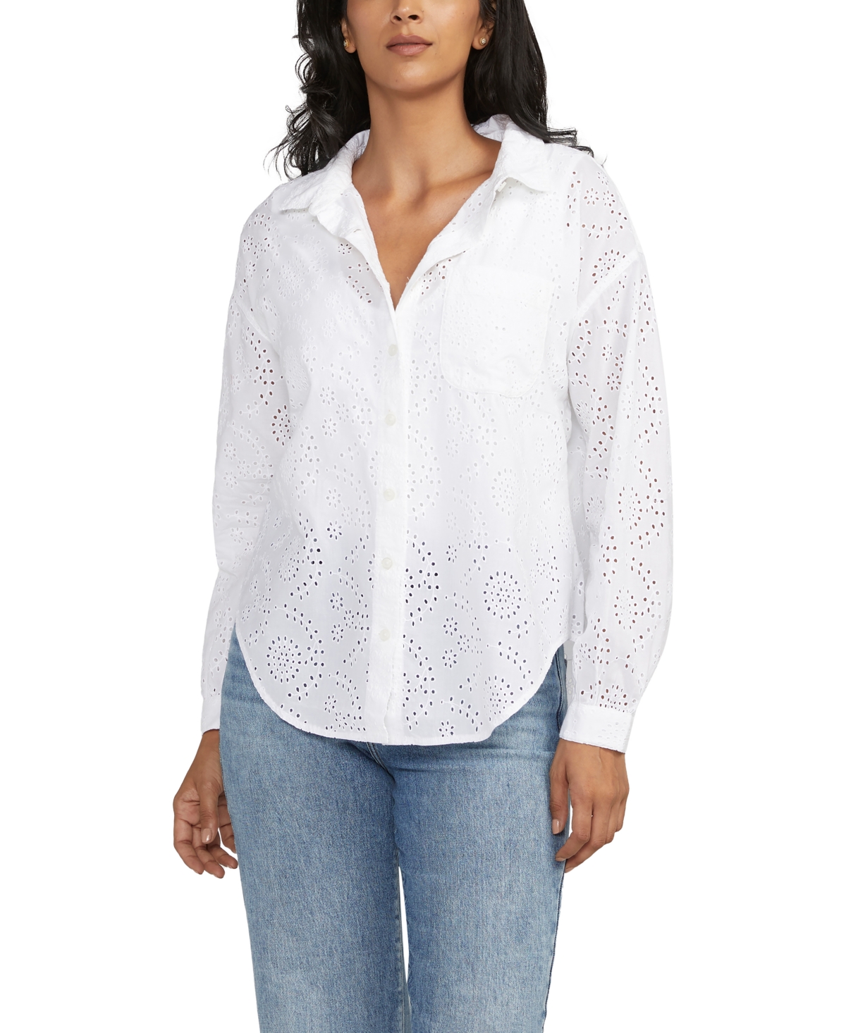 Women's Relaxed Button-Down Shirt - White