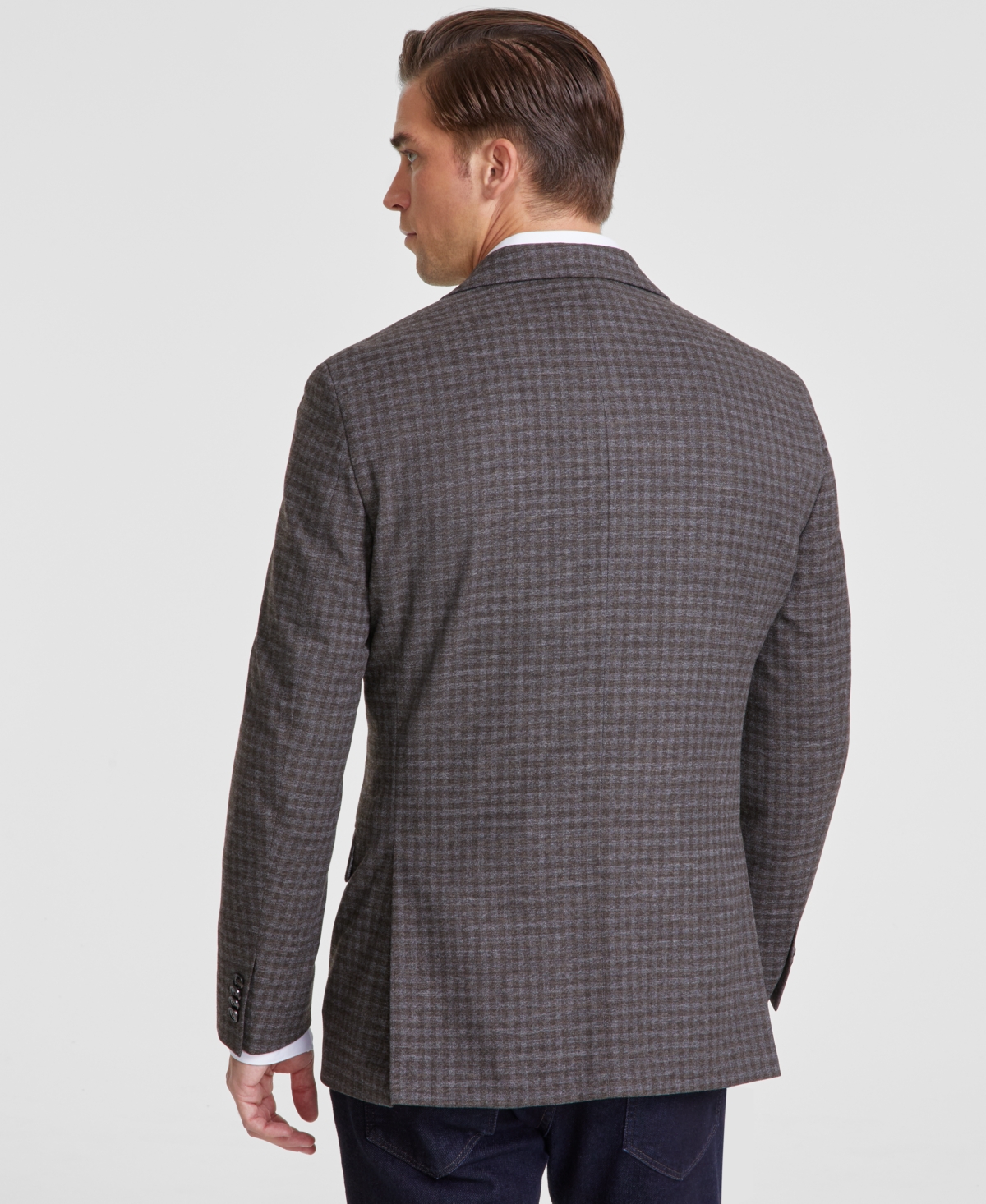 Tommy Hilfiger Men's Modern-Fit Check Sport Coat -brown Check