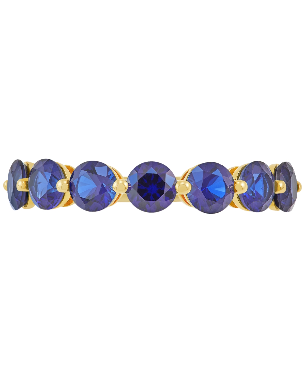 Amethyst Seven Stone Ring (1-3/4 ct. t.w.) in 14k Gold-Plated Sterling Silver (Also in Garnet & Lab-Grown Blue - Sapphire