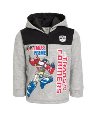 Toddler Boys Optimus Prime Bumblebee Megatron Half Zip Pullover Hoodie