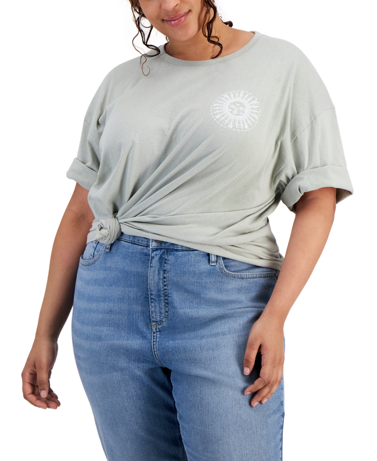 Plus Size Keep Your Dreams Alive Boyfriend T-Shirt - Desert Sage
