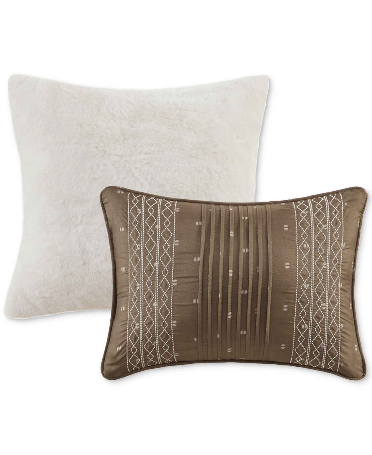 Jla Home Berkley 9-pc. Comforter Set, Queen, Exclusively At Macy's In Brown