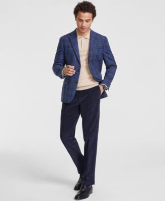 Tommy Hilfiger - Men's Modern-Fit Plaid Wool Blend Sport Coat