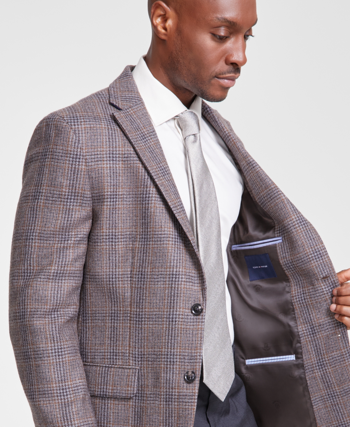 Tommy Hilfiger Men's Modern-Fit Plaid Wool Sport Coat