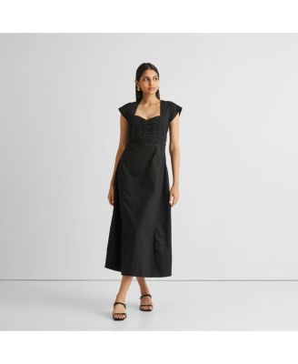 Women's Ruched Dress with Front Slit