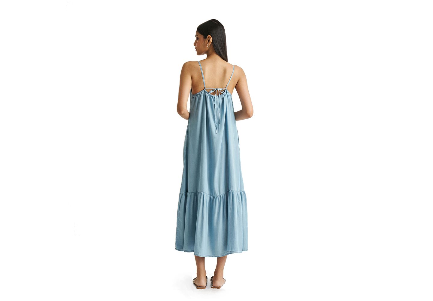 Женское платье Reistor Flowy Maxi, цвет: Океанский синий — фото 3