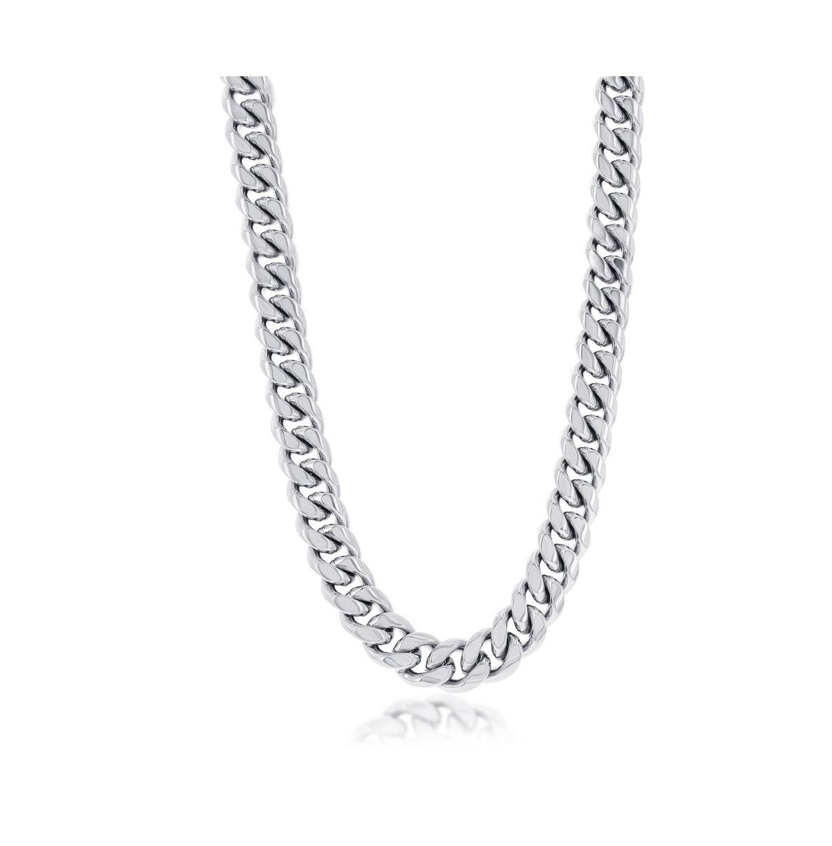 Stainless Steel 10mm Cuban Chain Necklace - Gold