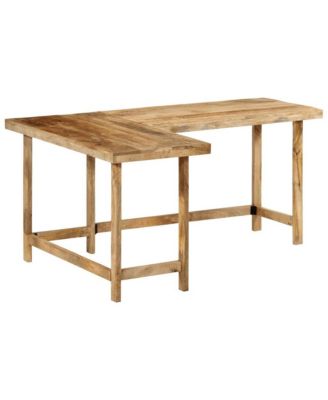 Desk 65"x43.3"x29.5" Solid Wood Mango