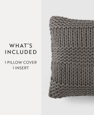 Cozy Chunky Knit Decorative Pillow, 20" x 20"