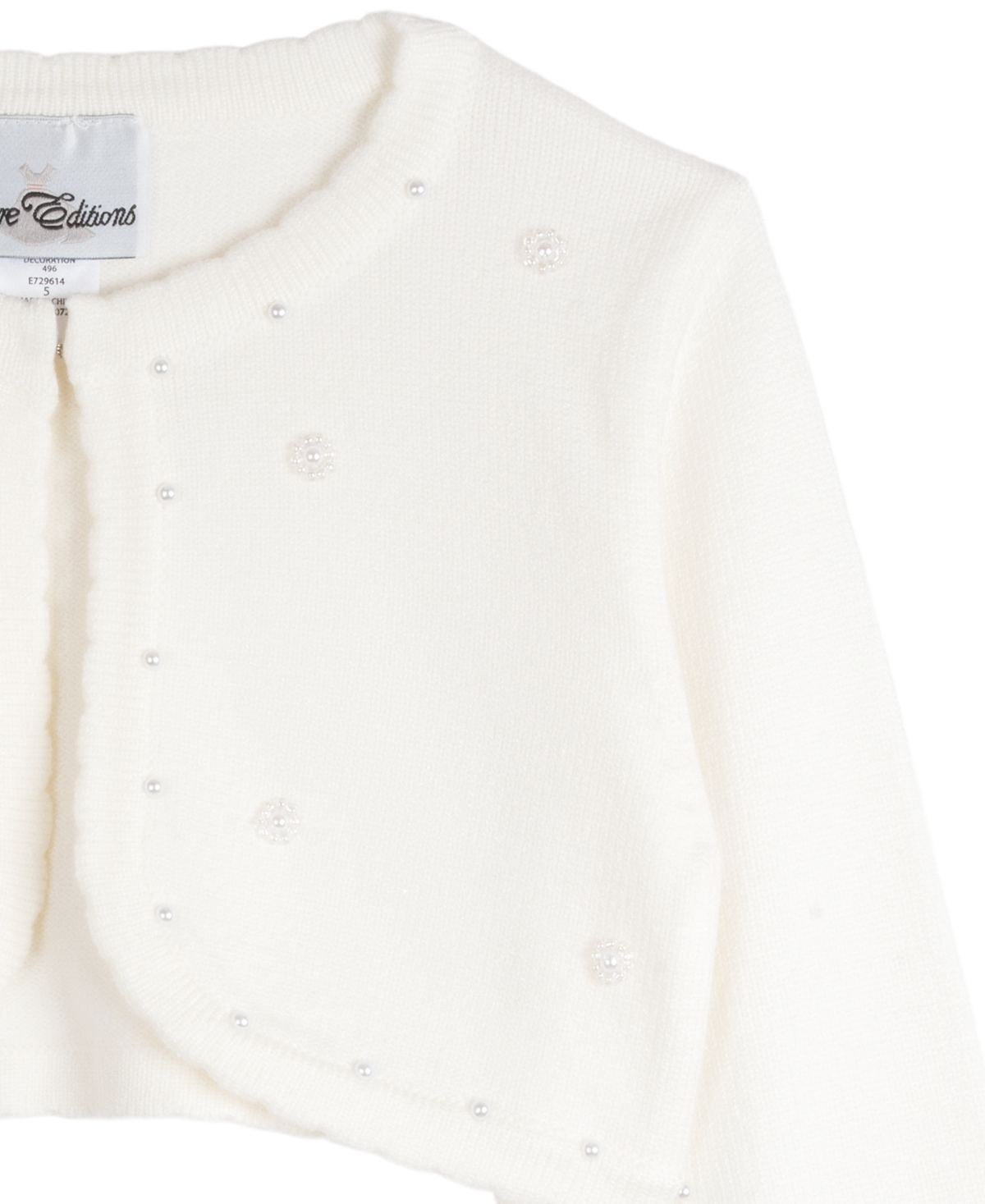 Shop Rare Editions Toddler & Little Girls Imitation-pearl Cardigan In Off White