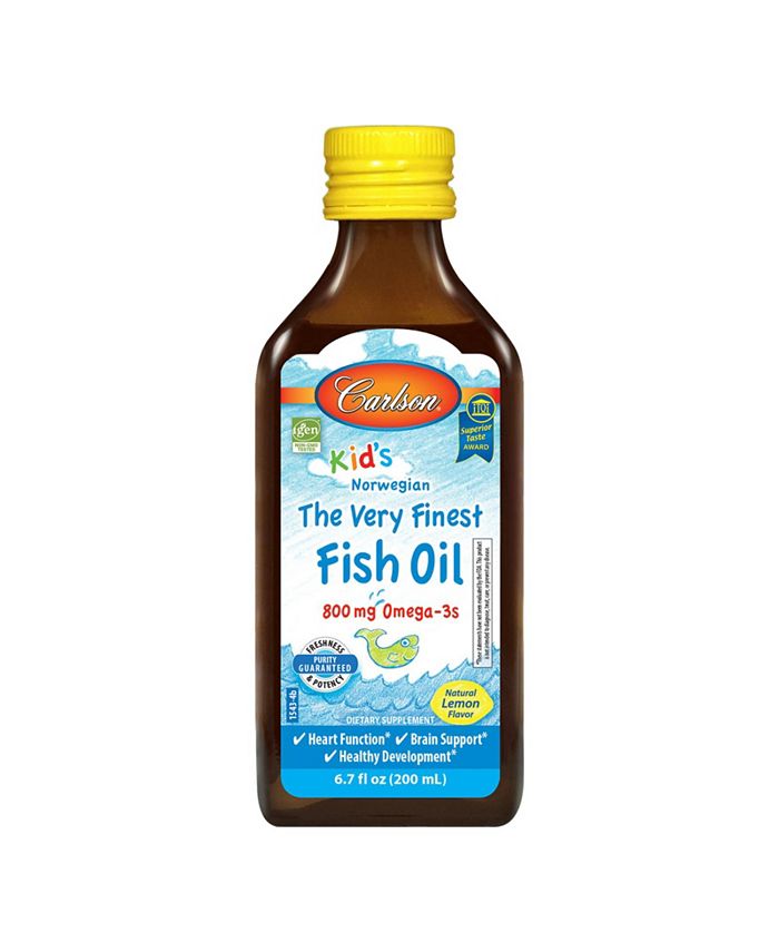Carlson Labs Carlson - Kid's The Very Finest Fish Oil, 800 mg Omega-3s ...