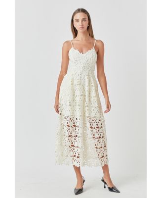 Women's Lace Cami Midi Dress