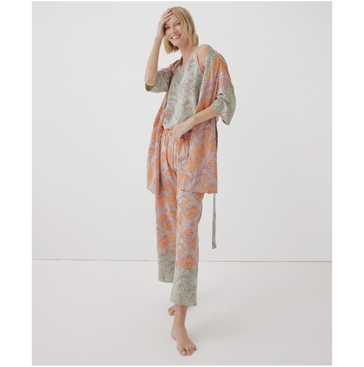 Pact Women's Organic Cotton Staycation Short Robe