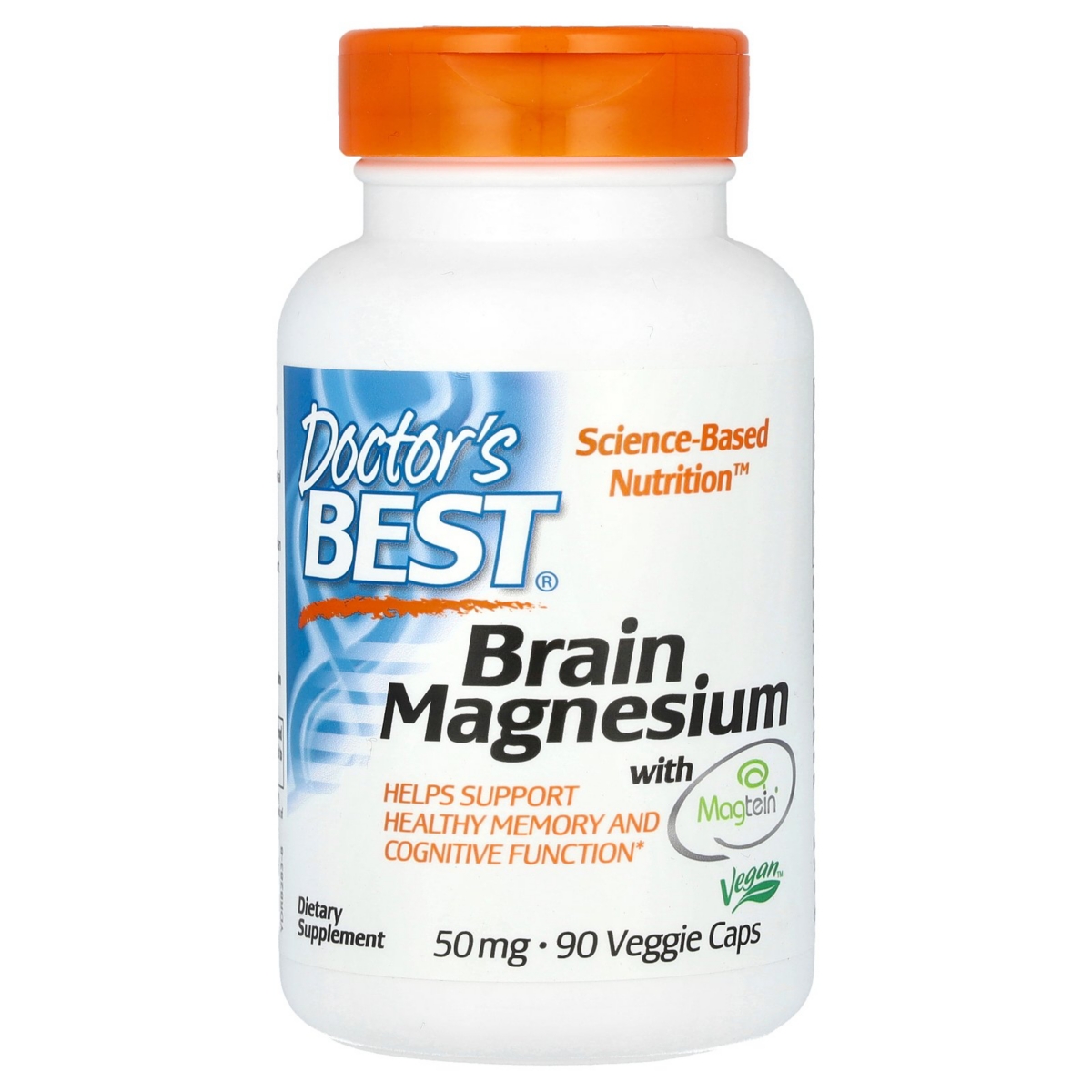 Brain Magnesium with Magtein 50 mg - 90 Veggie Caps - Assorted Pre-Pack