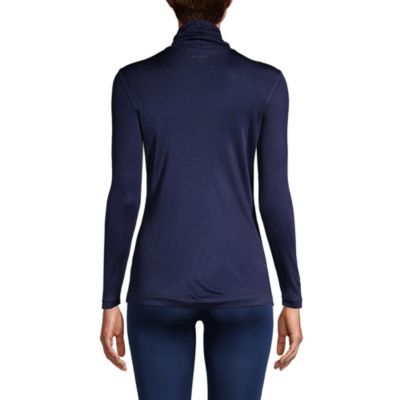 Petite Silk Interlock Turtleneck Long Underwear Top