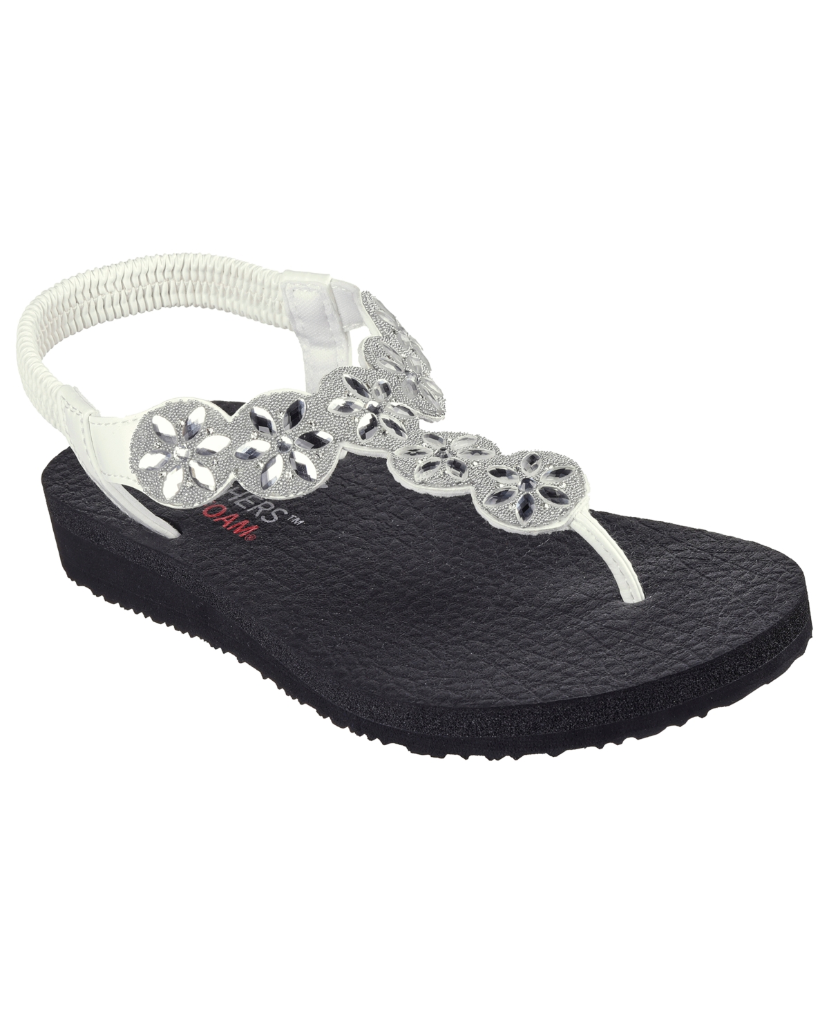 Women's Cali Meditation - Sparkly Fleur Thong Sandals from Finish Line - White