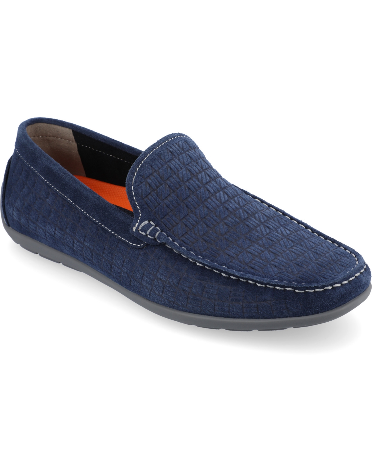 Shop Thomas & Vine Men's Newman Tru Comfort Foam Moc Toe Slip-on Driving Loafers In Blue