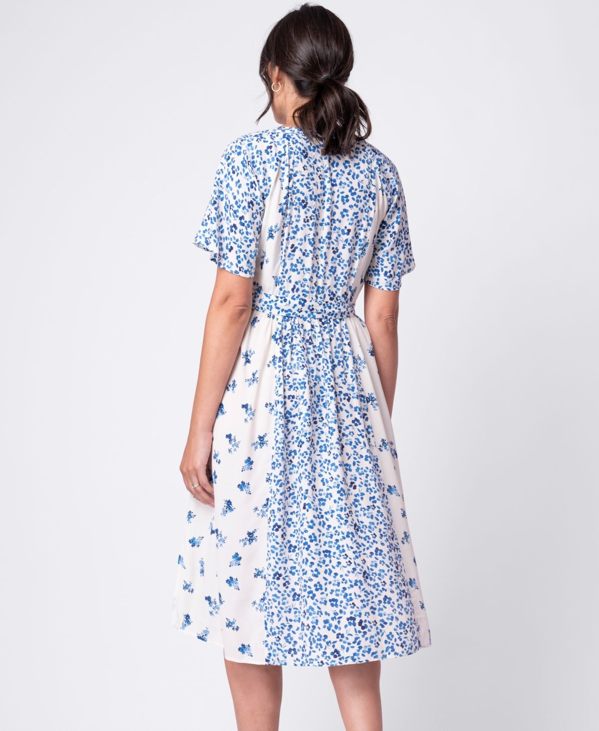 Shop Seraphine Women's Floral Maternity Nursing Dress In Blue Floral