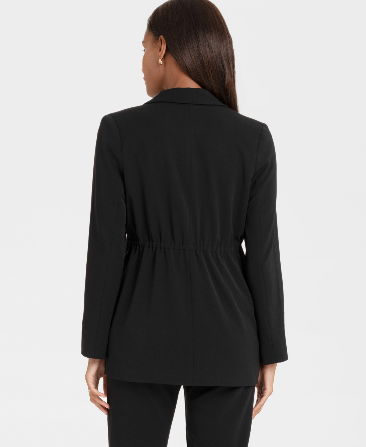 Shop Seraphine Women's Corporate Maternity Blazer In Black