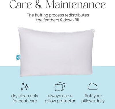 10% Down, 90% Feather Bed Pillow King, Pack of 2