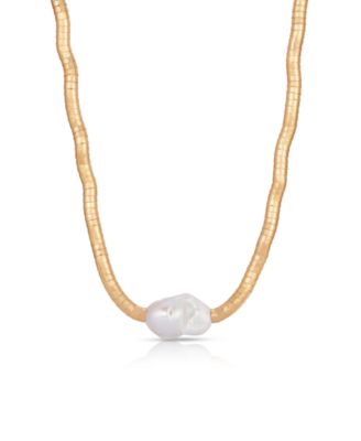 Liquid 18K Gold-Plated and  Cultured Freshwater Pearl Choker