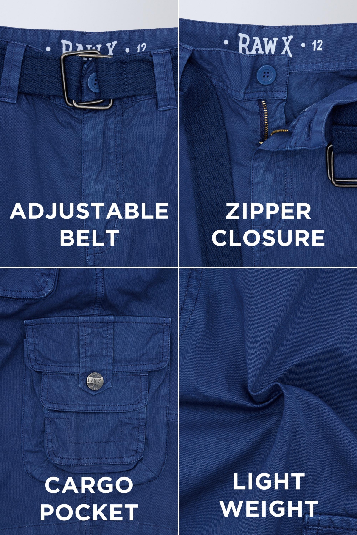 Xray Big Boys Belted Twill Cargo Shorts