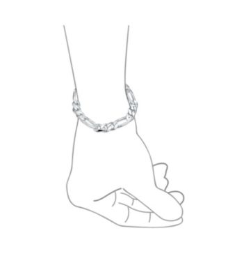 Thick Heavy Solid Sterling Silver 9MM Figaro Chain Link Bracelet 8 Inch