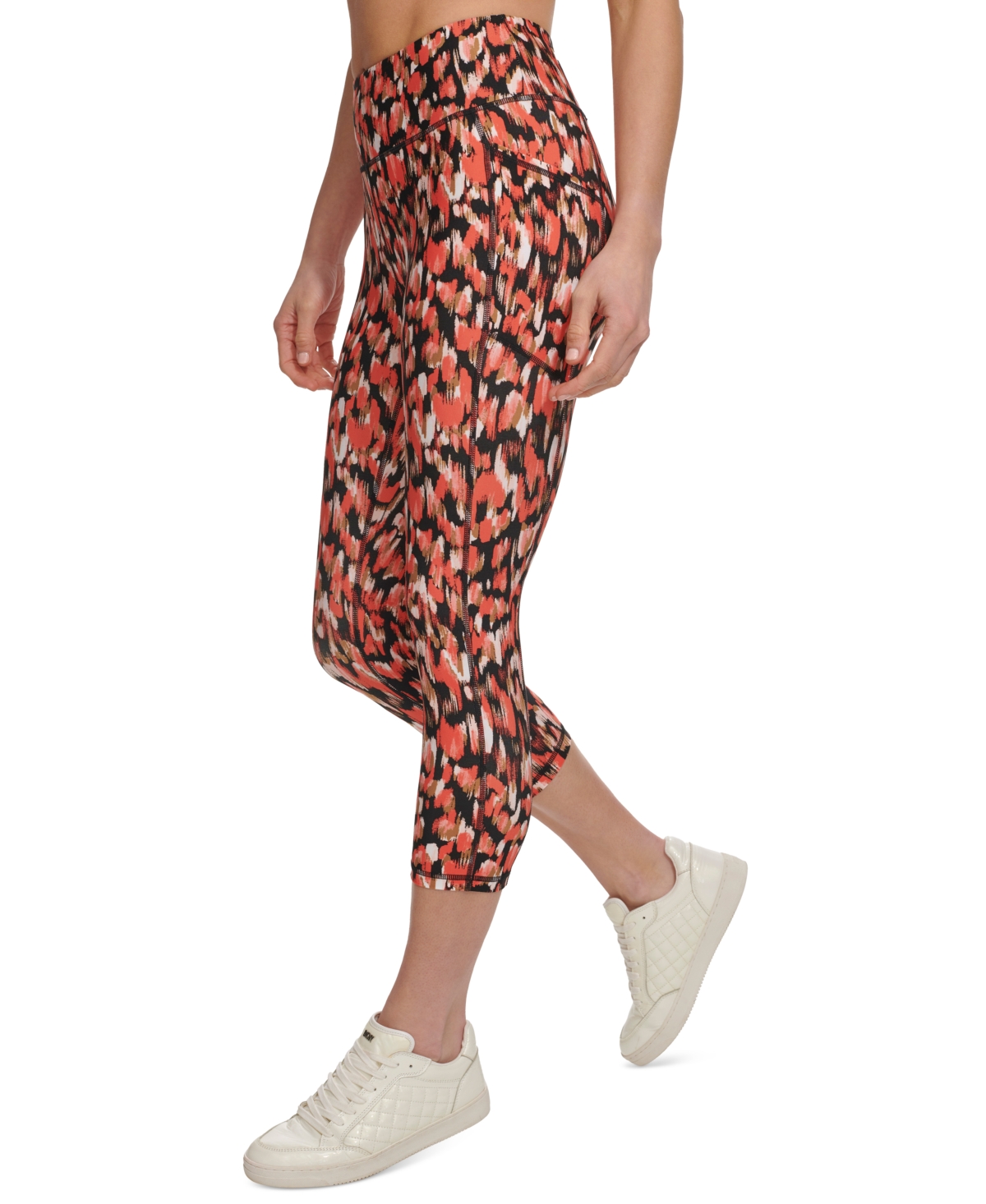 Dkny Sport Women's Printed High-Waist Cropped Leggings