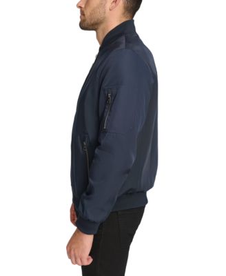 Men's Solid-Color Zipper Flight Jacket