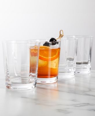 Cambron Optic Double Old-Fashioned Glasses, Set of 4
