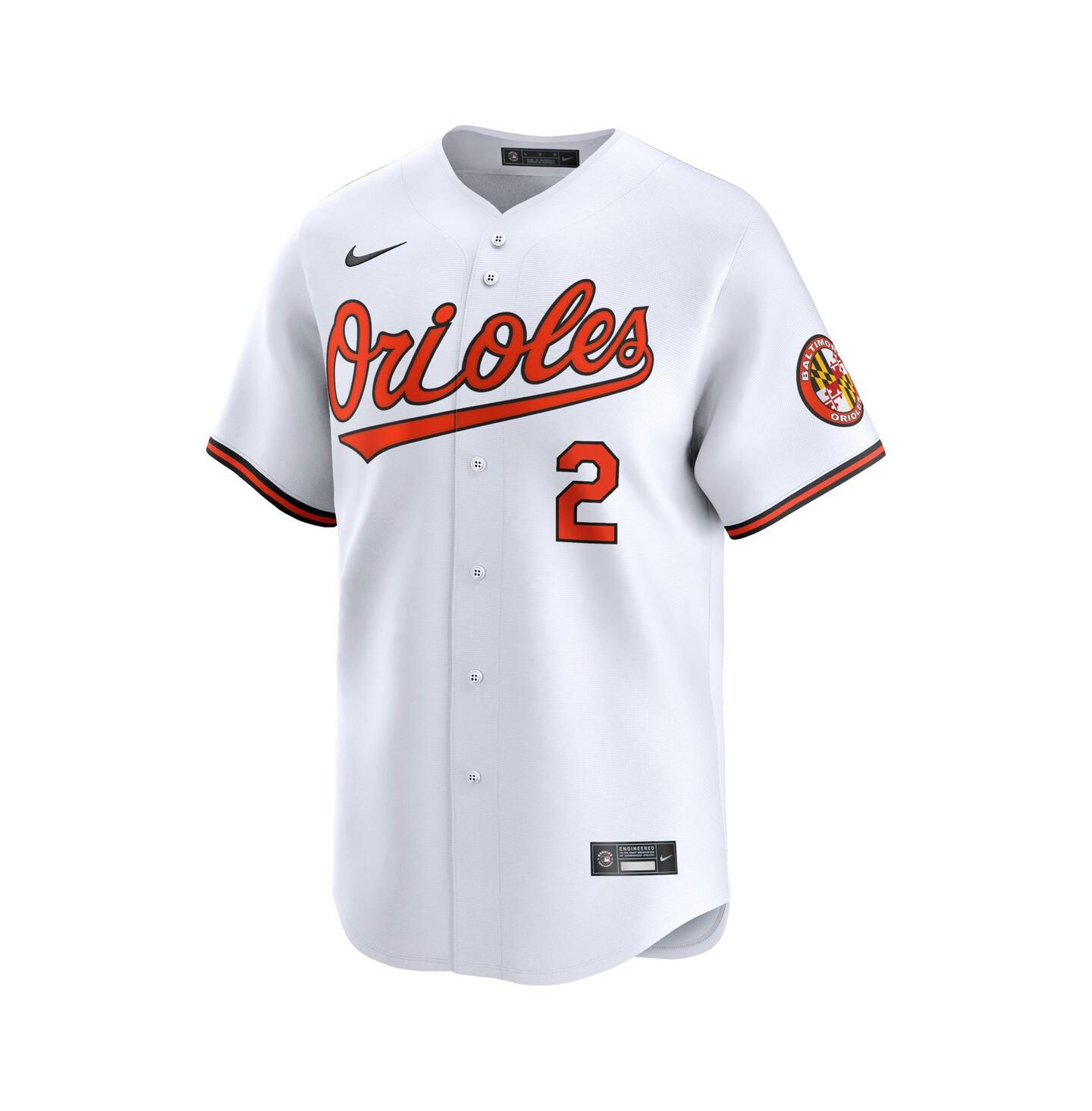 Мужской топ Nike Gunnar Henderson White Baltimore Orioles Home Limited Player Jersey — фото 3