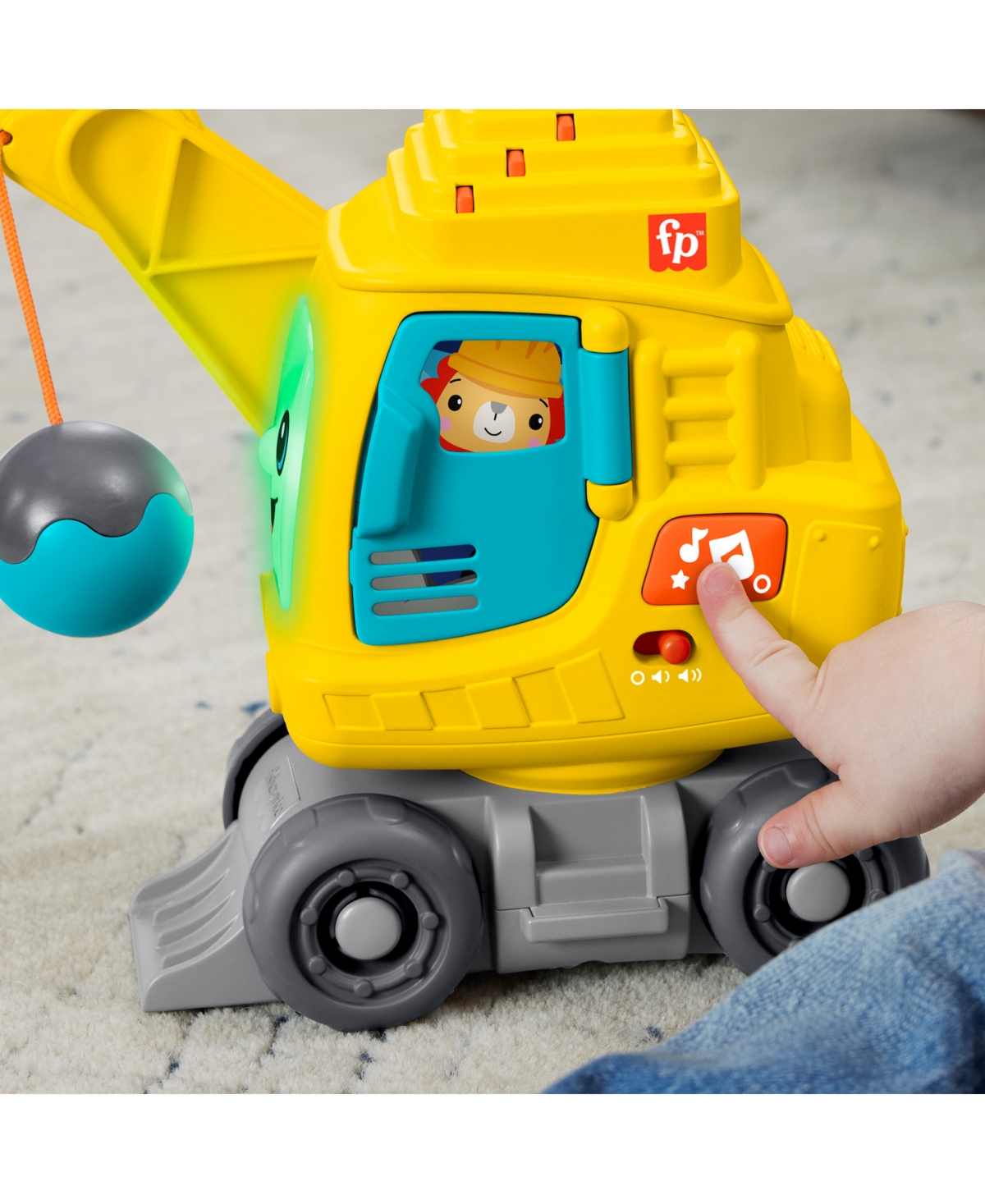 Shop Fisher Price Count And Stack Crane Baby And Toddler Learning Toy With Blocks, Lights And Sounds In Multi-color