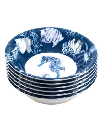 Sea Life Melamine All Purpose Bowls, Set of 6