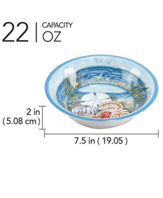 Seacoast Melamine All Purpose Bowls, Set of 6
