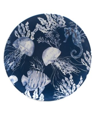 Sea Life Melamine 2-Piece Platter Set