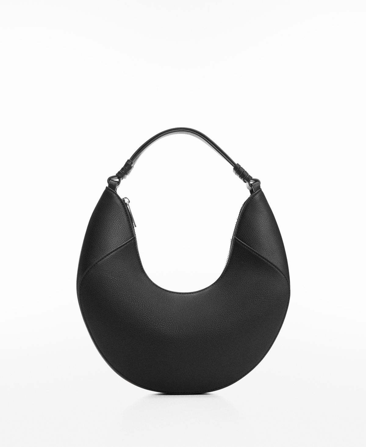 Shop Mango Women's Leather-effect Shoulder Bag In Black