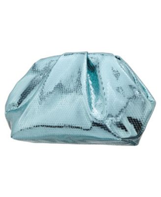 Metallic Pleated Frame Clutch Handbag