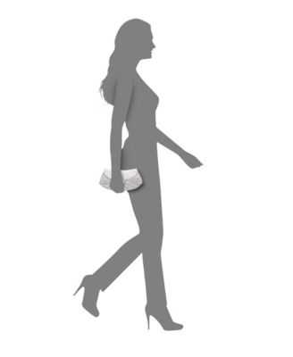 Crystal Heart Adorned Clutch Handbag