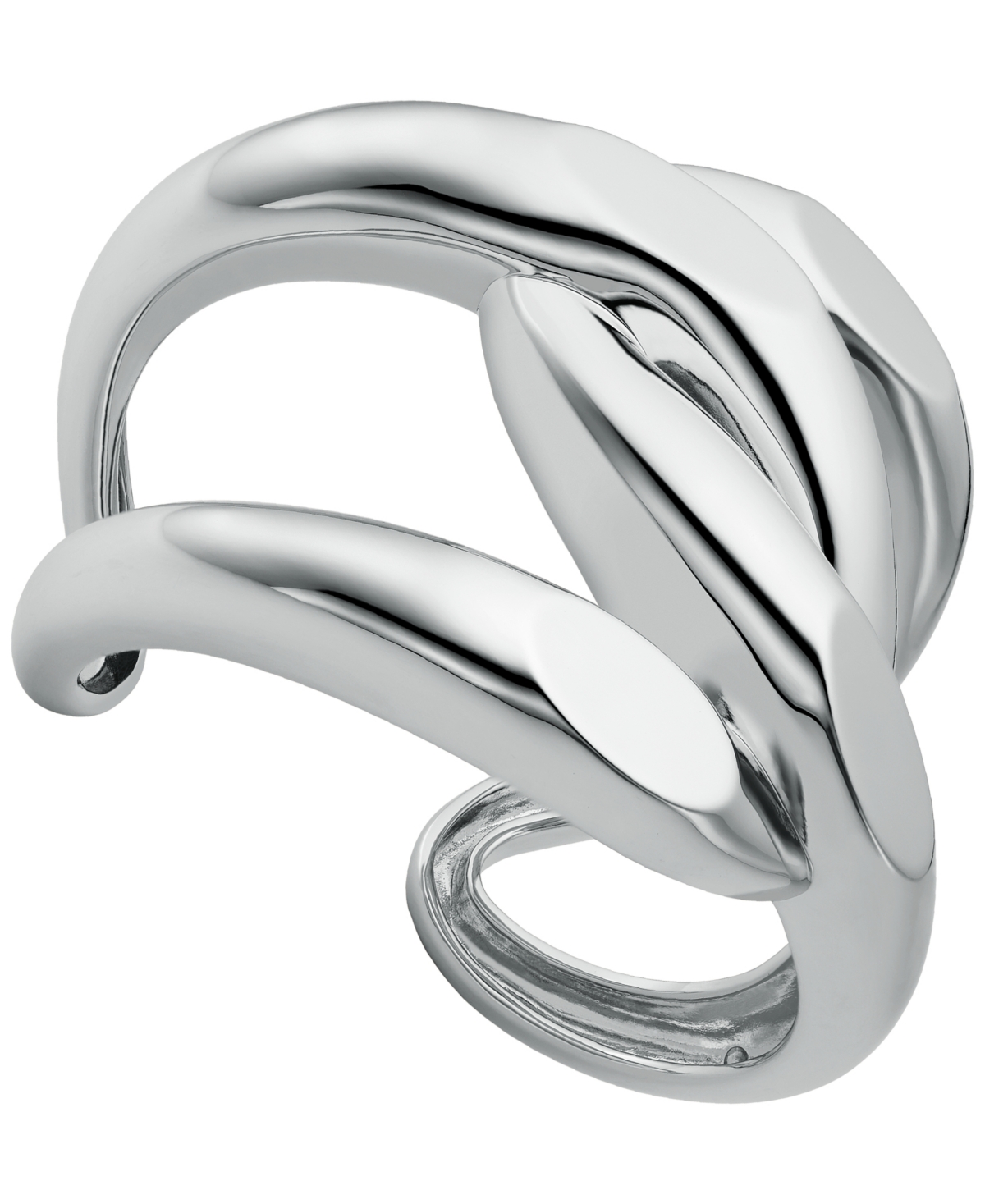 Michael Kors Gold-Tone orTone Statement Curb Link Cuff Bracelet - Silver