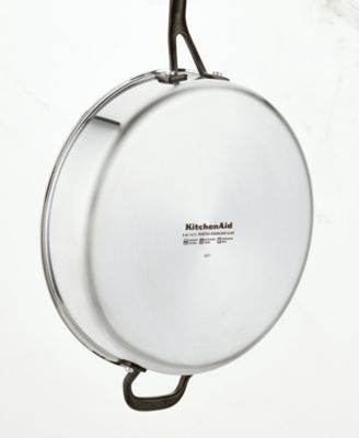 5-Ply Clad Stainless Steel 5 Quart Induction Saute Pan with Lid