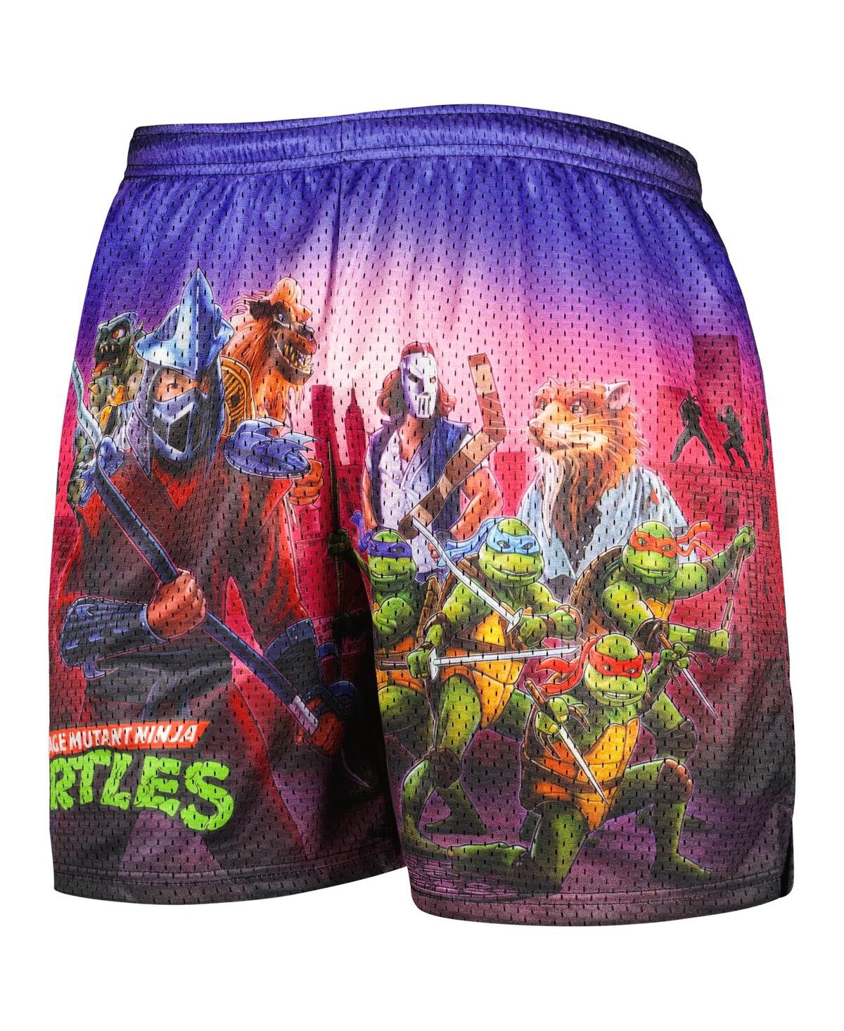 Shop Chalk Line Men's  Purple Teenage Mutant Ninja Turtles 1990 Nyc Retro Shorts