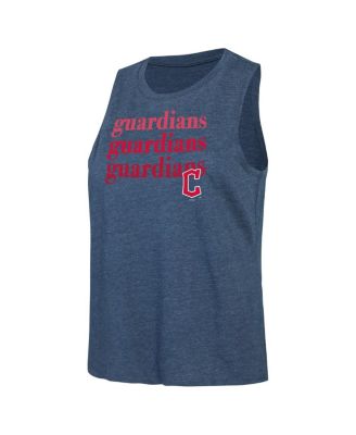 Women's Charcoal, Navy Cleveland Guardians Meter Muscle Tank and Pants Sleep Set